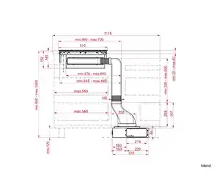 Teka okap kuchenny FIH 16760 TOS BK, stal nierdzewna, filtr węglowy, cichy, energooszczędny, model 113160000