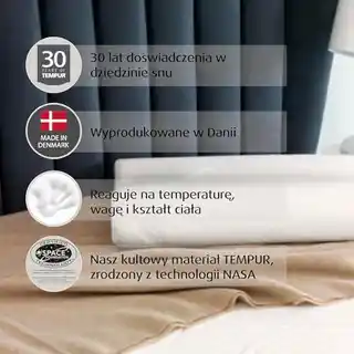 Tempur Poduszka Original Junior DJ White Premium, ergonomiczny kształt, hipoalergiczna, wysokiej gęstości pianka, certyfikat OEKO-TEX