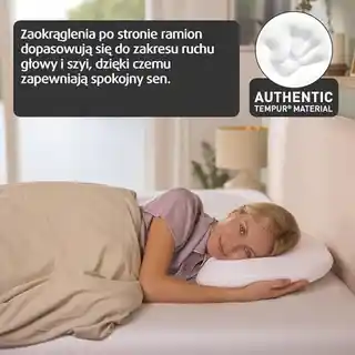 Tempur Sonata L poduszka ortopedyczna, piankowa, biała, premium, model DJ White