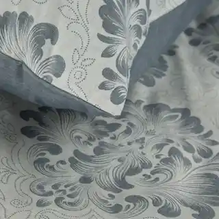TERRA COLLECTION Komplet pościeli PALERMO 10 z żakardowym ornamentowym wzorem 160x200cm jasnoszary, stalowy