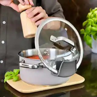 Tescoma 780111 zestaw 8-częściowy zestaw garnków z pokrywkami Delight Taupe