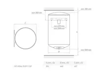 Tesy Bojler Elektryczny Podgrzewacz Wody Emaliowany Pionowy 2kW Bilight 80L