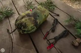 TigerWood Hamak Ważka V2 CAMO z moskitierą, materiał poliester, wymiary 200x140 cm, kolor camo, model TW HWM2 CAMO