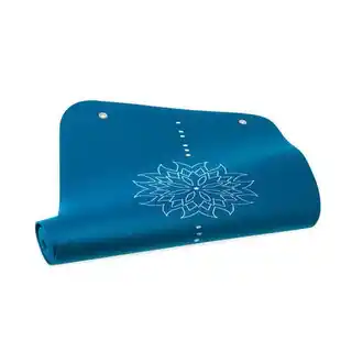 Tiguar mata do jogi Yoga Basis niebieska, antypoślizgowa, PVC, 4mm, lekkie, przenośne
