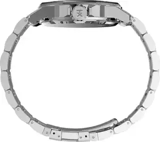 Timex TW2U14700 zegarek męski, stalowa koperta, czarny pasek, datownik, kwarcowy, wodoodporność 50m
