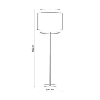 TK Lighting Lampa podłogowa BOHO BLACK 5568