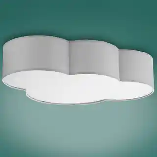 TK Lighting lampa sufitowa Cloud, biała, tekstylna, 62 cm, E27, 4-punktowa