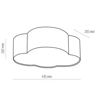 TK Lighting lampa sufitowa Cloud, biała, tekstylna, 62 cm, E27, 4-punktowa
