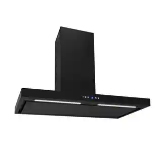 Toflesz ETNA LUX okap przyscienny 120 cm czarny mat 850 m3h