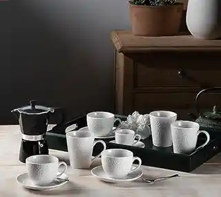 Tognana zestaw filiżanek Coffee 90 ml 12 sztuk porcelana do kawy kolekcja Classic