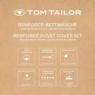 Tom Tailor Pościel bawełniana Dark Navy Sunny Sand 135x200cm 80x80cm