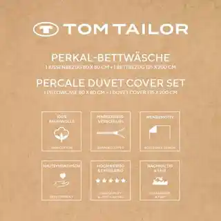Tom Tailor Pościel perkalowa Light Lemon Sky blue 135x200cm 80x80cm