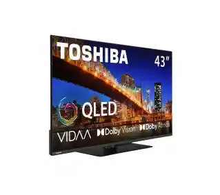 Toshiba 43QV3F63DG 43 QLED 4K Smart TV VIDAA Dolby Vision Dolby Atmos HDMI 2.1 DVB-T2 Telewizor QLED