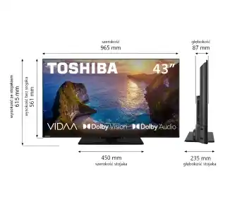 Toshiba 43UV3463DG 43 cali LED 4K Smart TV Dolby Vision HDMI 2.1 DVB-T2 telewizor LED