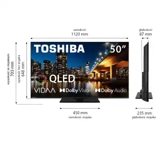 Toshiba 50QV3463DG 50 QLED 4K Smart TV VIDAA Dolby Vision Telewizor QLED