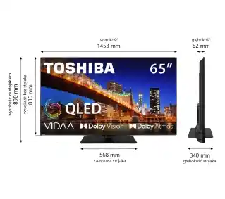 Toshiba 65QV3F63DG 65 QLED 4K Smart TV VIDAA Dolby Vision Dolby Atmos HDMI 2.1 DVB-T2 Telewizor QLED