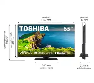 Toshiba 65UV3F63DG 65 LED 4K Smart TV VIDAA Dolby Vision Dolby Atmos HDMI 2.1 DVB-T2 Telewizor LED