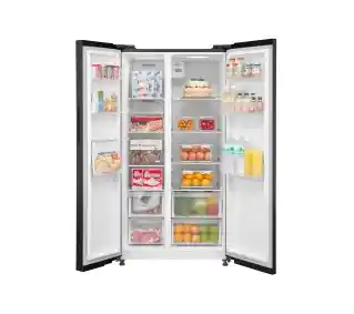 Toshiba SBS GR-RS696WI-PMJ 60 Pełny No Frost 176,5cm Komora świeżości Zdalne sterowanie Inox Lodówka
