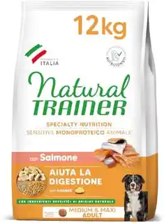 Trainer Natural Sensitive Natural Trainer Sensitive No Gluten Adult Medium/Maxi, łosoś - 12 kg
