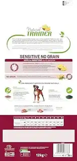 Trainer Natural Sensitive Natural Trainer Sensitive No Grain Adult Medium/Maxi Single Protein z pstrągiem i ziemniakami - 12 kg