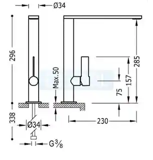 Tres Class- Bateria kuchenna stojąca chrom 205.486.01