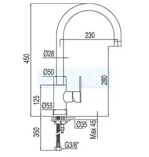Tres Lex- Bateria kuchenna stojąca chrom 1.81.540