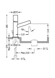 Tres Max- Bateria umywalkowa i korkiem automatycznym chrom 061.103.01.D
