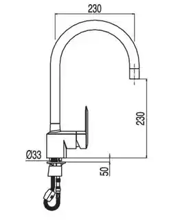Tres Top- Bateria kuchenna wysoka z wyciąganą wylewką chrom 1.14.444