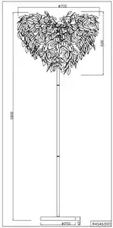 Trio Lampa podłogowa LEAVY R40463001