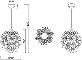 Trio Lampa wisząca LEAVY R10461901