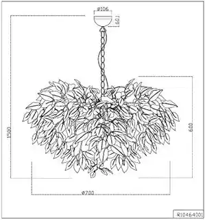 Trio Lampa wisząca LEAVY R10464001
