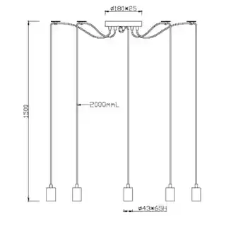 Trio Lampa wisząca pająk CORD 310100562