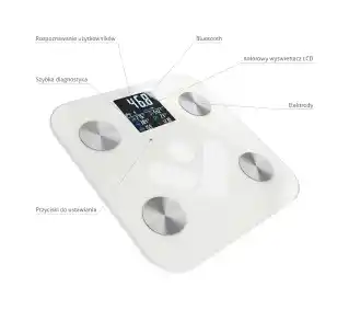 TrueLife FitScale W6 BT 180kg Biały Waga łazienkowa