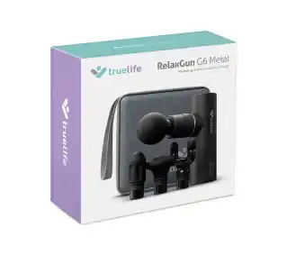 TrueLife RelaxGun G6 Metal 4 nakładki 3200obr/min 5h Pistolet do masażu