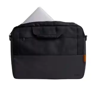 Trust Lisboa 16 cali czarna torba na laptopa, nylon, regulowany pasek, kieszeń przednia, wodoodporna