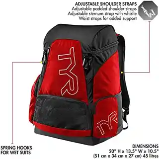 Tyr Uniseks Alliance LATBP45 Plecak, Czerwony Czarny, M 45 L