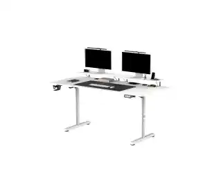Ultradesk HIGHLANDER XXL 160cm Regulacja wysokości Biały Biurko gamingowe