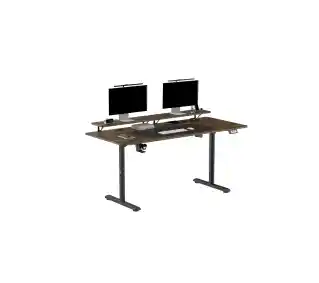 Ultradesk HIGHLANDER XXL 160cm Regulacja wysokości Brązowy Biurko gamingowe