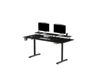 Ultradesk HIGHLANDER XXL 160cm Regulacja wysokości Czarny Biurko gamingowe