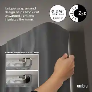 Umbra Karnisz Twilight podwójny 213cm nikiel do zasłon zaciemniających