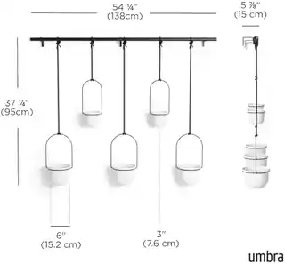 Umbra Kwietnik Triflora black/white 5