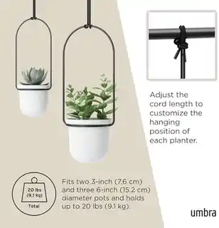 Umbra Kwietnik Triflora black/white 5