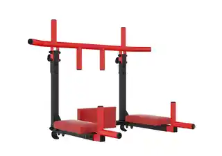 Underfit Drabinka gimnastyczna 228 x 110 cm z drążkiem i poręczami 2w1