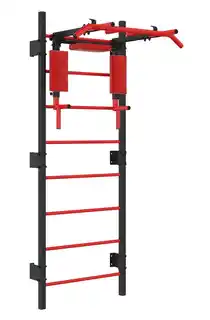 Underfit Drabinka gimnastyczna 228 x 110 cm z drążkiem i poręczami 2w1