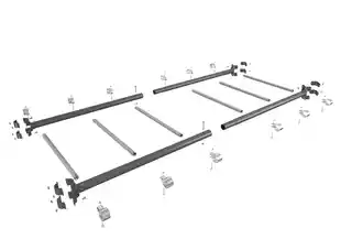 Underfit Drabinka gimnastyczna ogrodowa z drążkiem i poręczami OCYNK Street workout UF9890