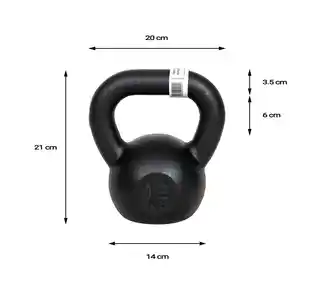 Underfit Kettlebell żeliwny czarny 12 kg