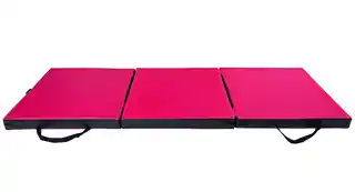 Underfit Materac gimnastyczny składany 180 x 60 x 6 cm miękki różowy