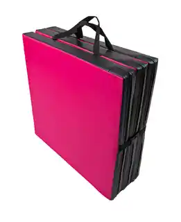 Underfit Materac gimnastyczny składany 180 x 60 x 6 cm miękki różowy