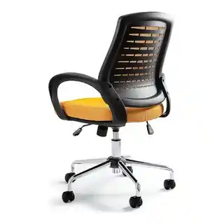 Unique fotel Award czarno-żółty, ergonomiczny, regulacja wysokości, podłokietniki, skóra ekologiczna, nowoczesny design
