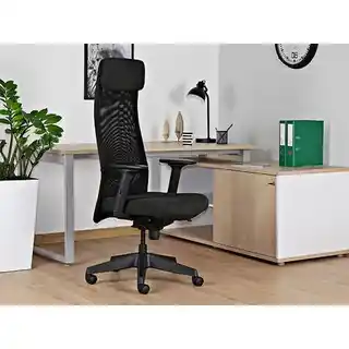 Unique fotel biurowy Ares Mesh czarny, ergonomiczny, oddychająca siatka, regulacja wysokości, obrotowy, stabilna podstawa, komfortowe siedzisko